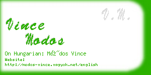 vince modos business card